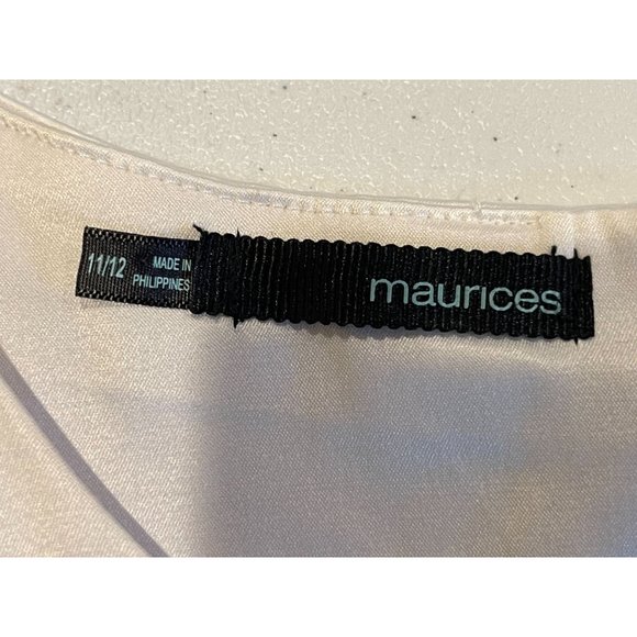 MAURICES Womens Colorblock Sheath Dress H0412 Round Neck Black White Size 11/12 - Picture 6 of 8